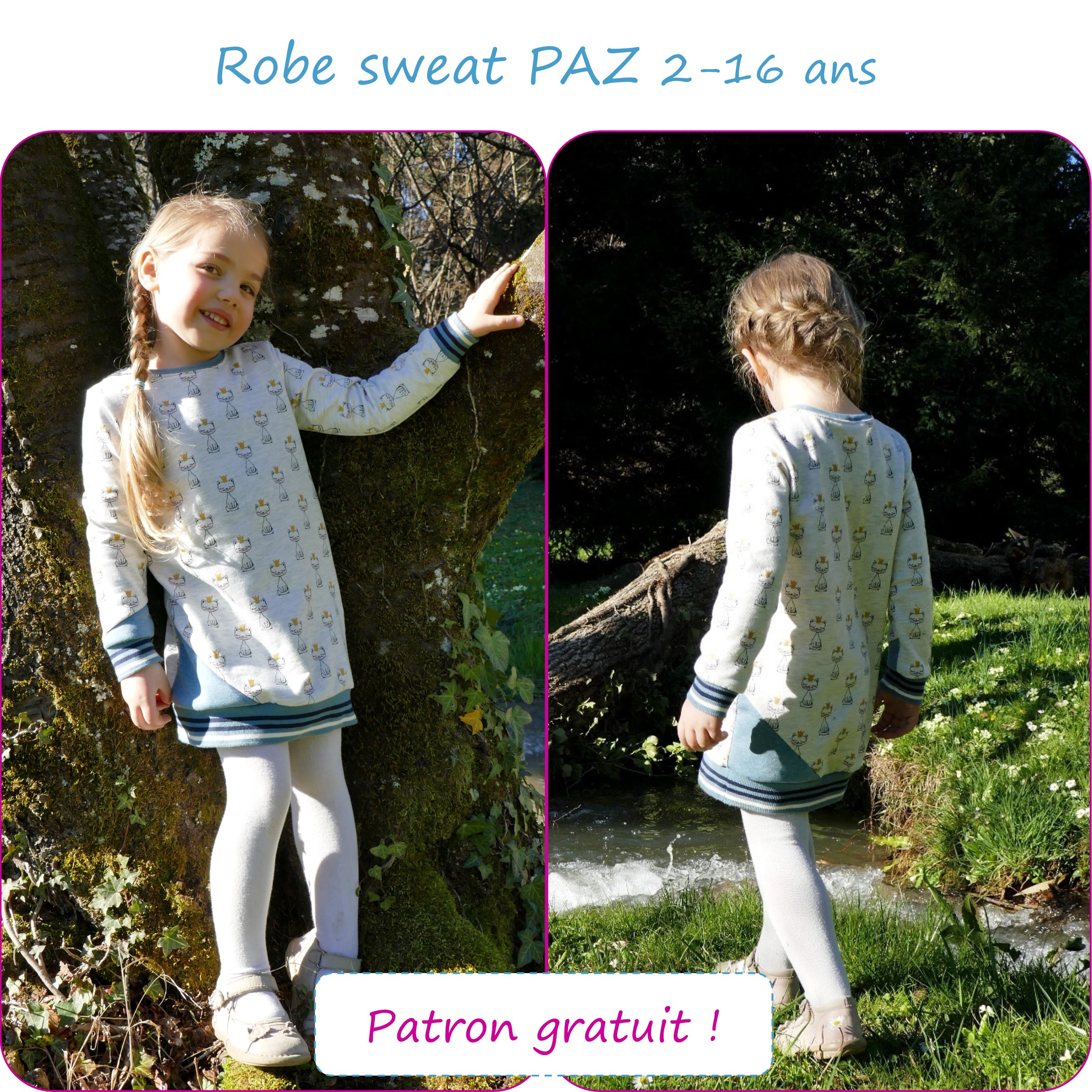 PAZ – Robe sweat du 2 au 16 ans - Petits D'om