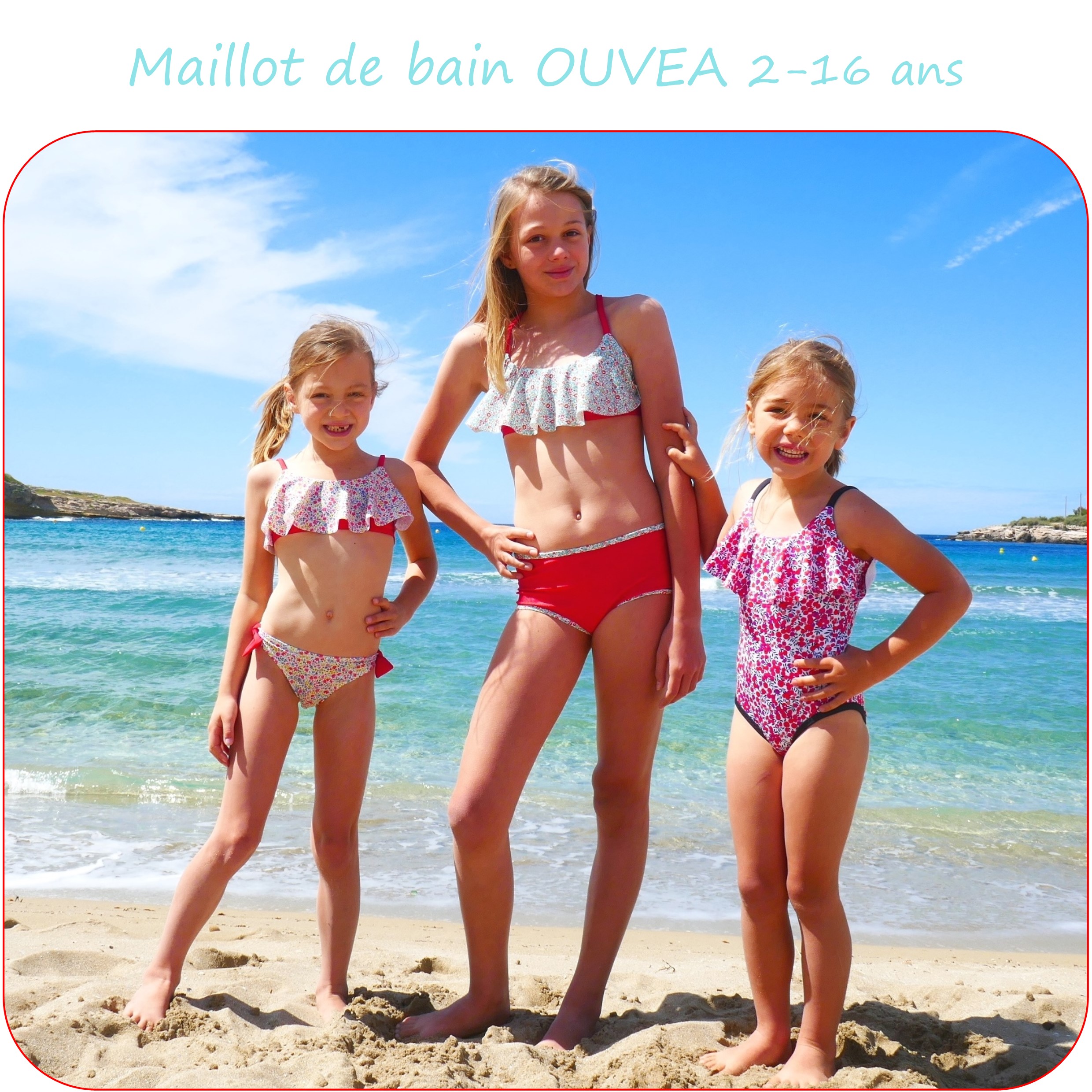 OUVEA – Patron maillot de bain fille du 2 au 16 ans - Petits D'om