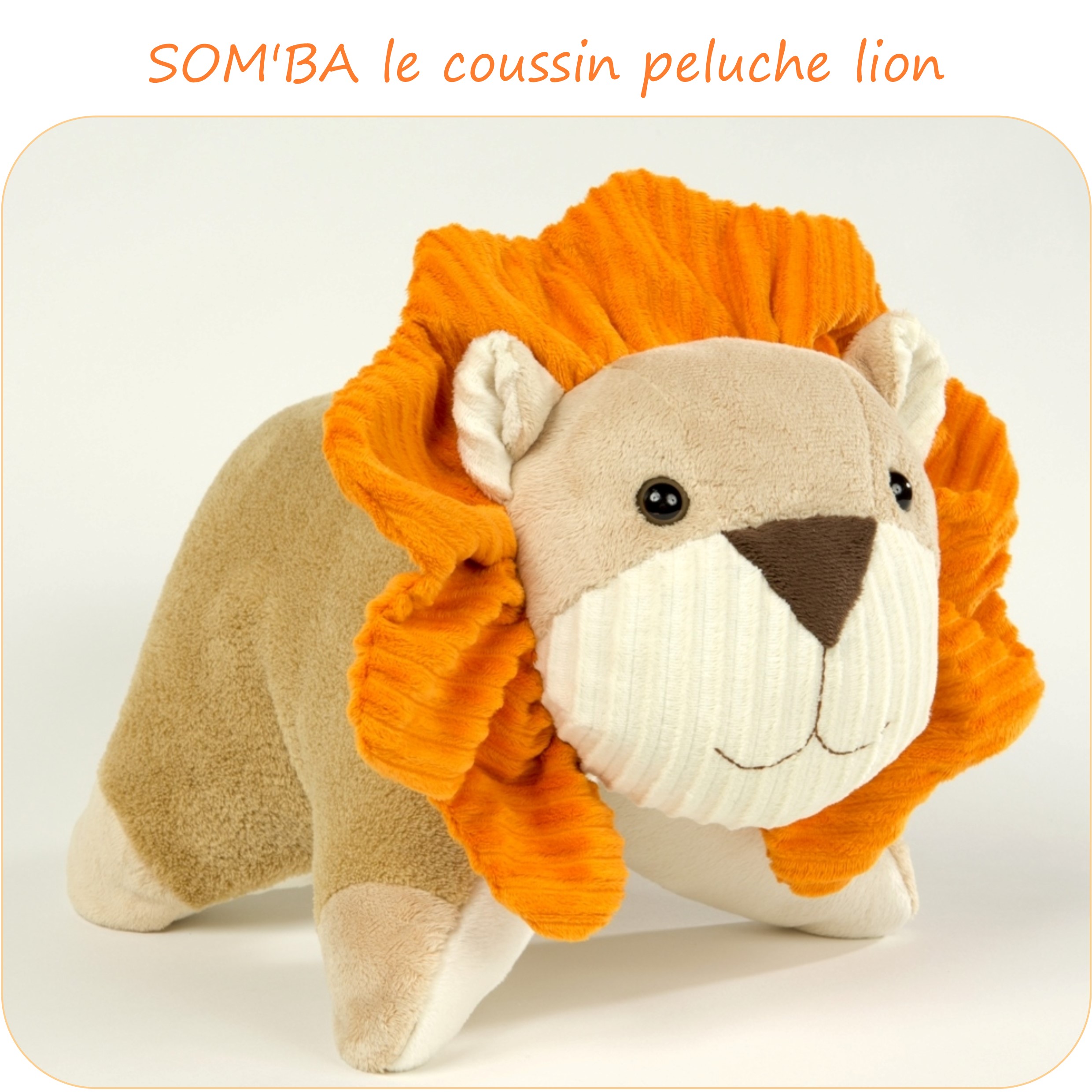 Patron coussin peluche lion SOM'BA - Petits D'om