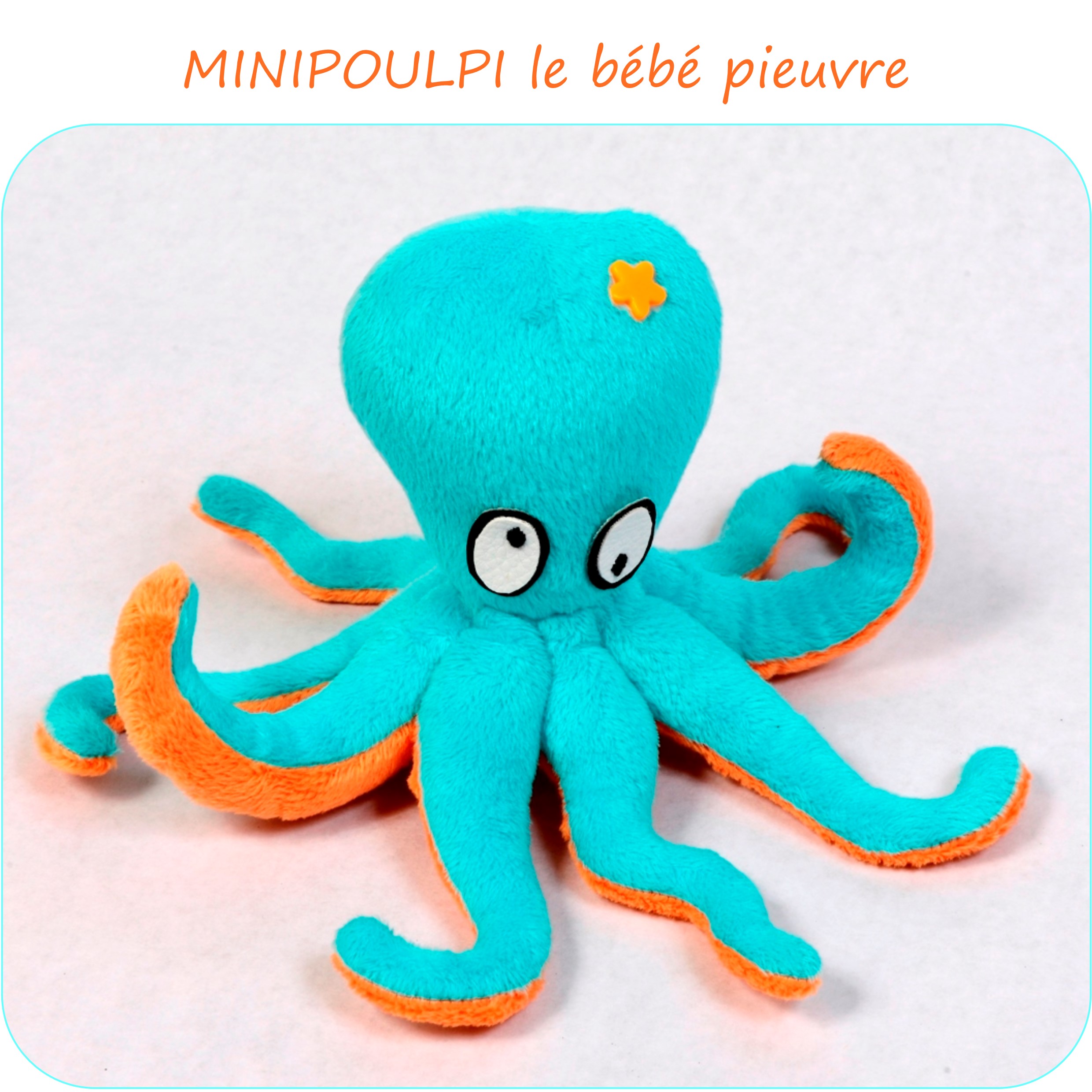 Peluche Pieuvre Doudou Bleu - Octopus & Enfant