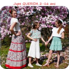 QUERIDA - patron de jupe à volants pour fille du 2 au 16 ans